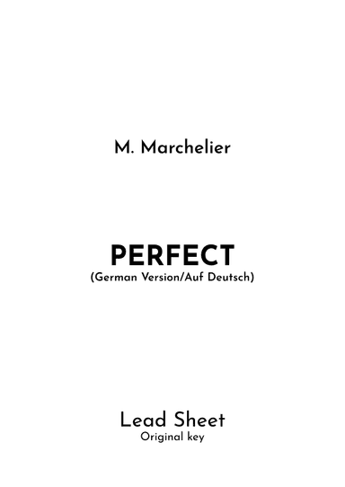 Perfect (german Version) (arr. Jireh J.)