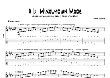 Ab Mixolydian Mode (4 Ways to Play)