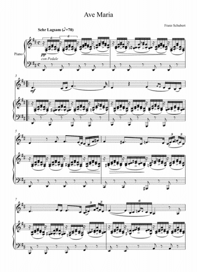 Franz Schubert - Ave Maria in D Major (Violin Solo) (arr. André Laitano)