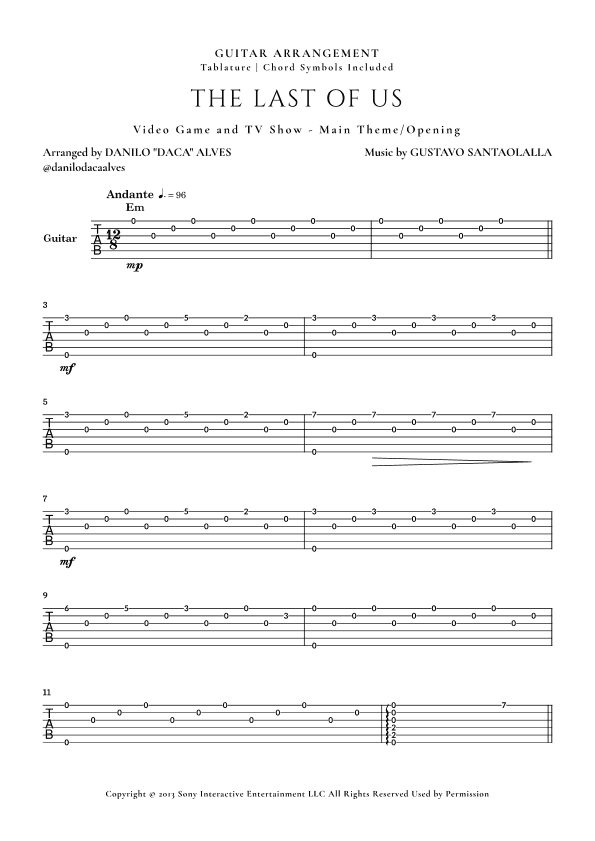 The Last Of Us (arr. Danilo "Daca" Alves)