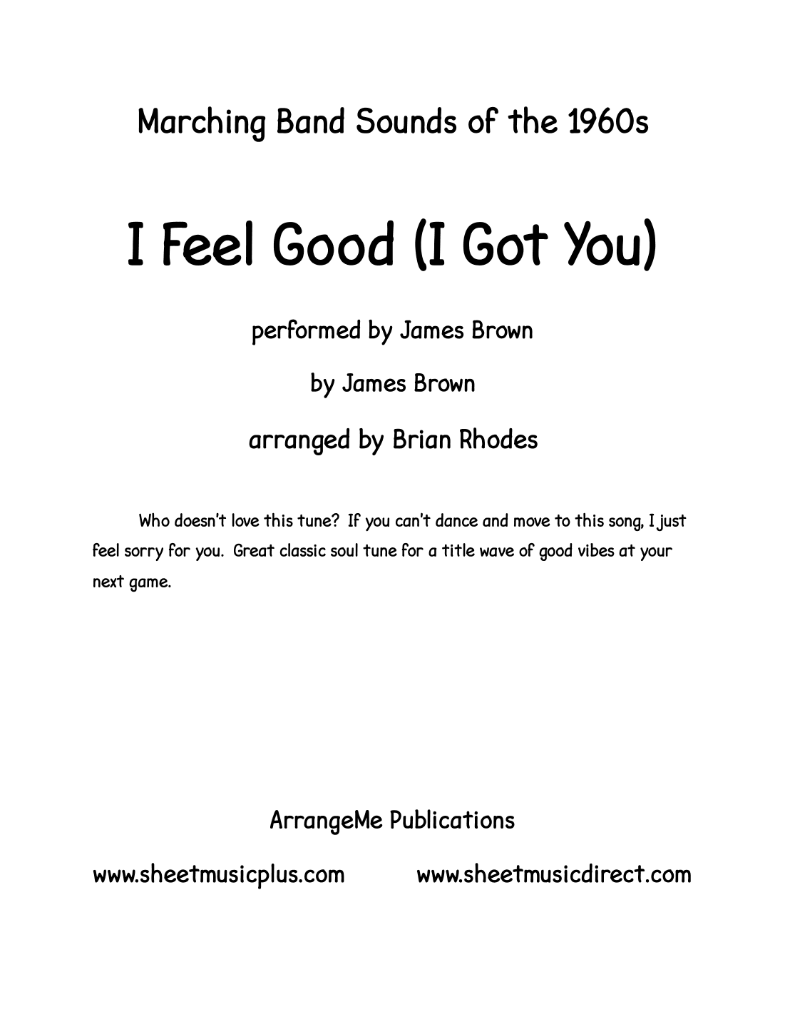 I Got You (i Feel Good) (arr. Brian Rhodes)