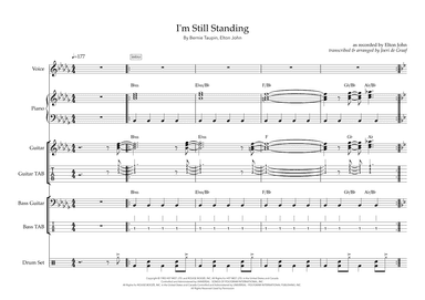 I'm Still Standing (arr. Joeri de Graaf Muziekproducties)