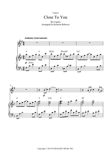 Close To You (arr. Kaiserin Rebecca)