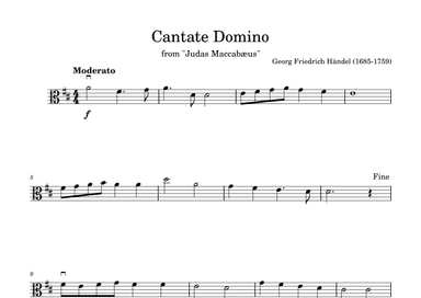 Cantate Domino in D (arr. Diego Marques)