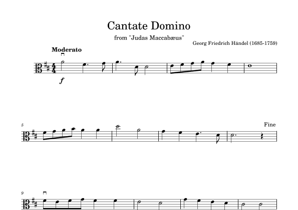 Cantate Domino in D (arr. Diego Marques)