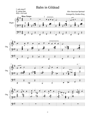 Balm in Gilead (arr. Gordon King)
