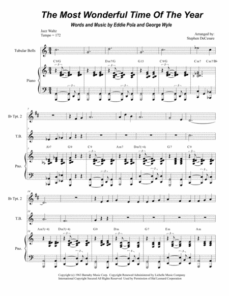 The Most Wonderful Time Of The Year (arr. Stephen DeCesare)