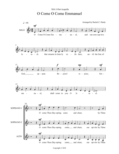O Come O Come Emmanuel (arr. Rachel C. Hardy)