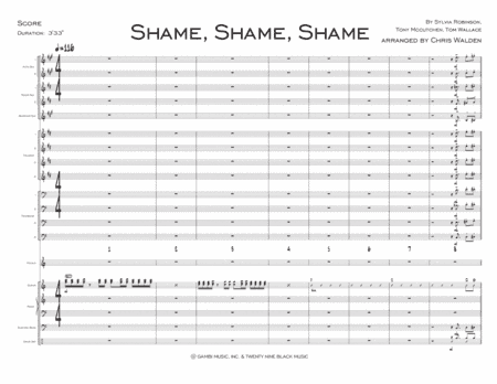 Shame, Shame, Shame (arr. Chris Walden)