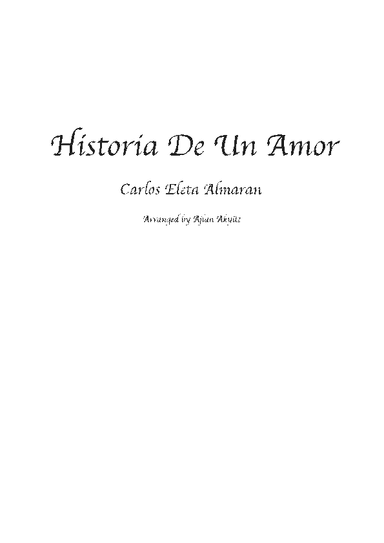 Historia De Un Amor (arr. Ajlan Akyuz)