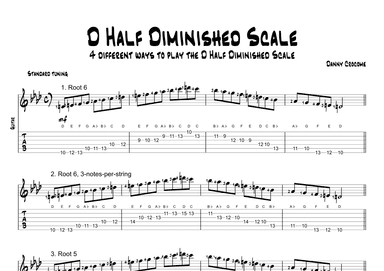 D Half Diminished Scale (4 Ways to Play)