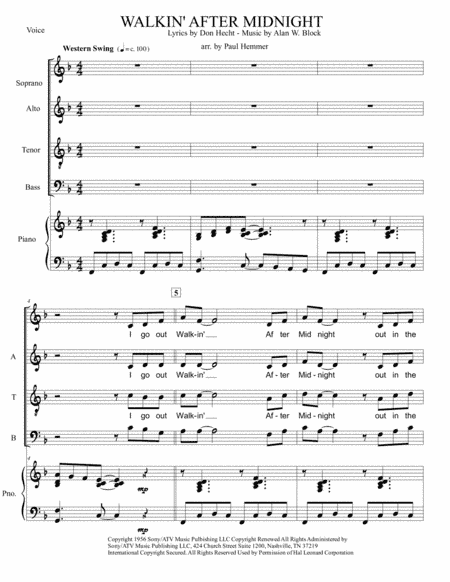 Walkin' After Midnight (arr. Paul Hemmer)