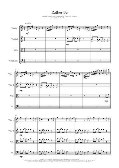 Rather Be (arr. Matthew pyeon)