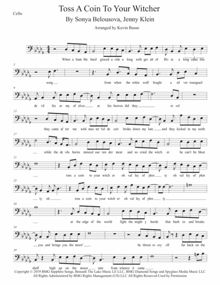 Toss A Coin To Your Witcher (arr. Kevin Busse)
