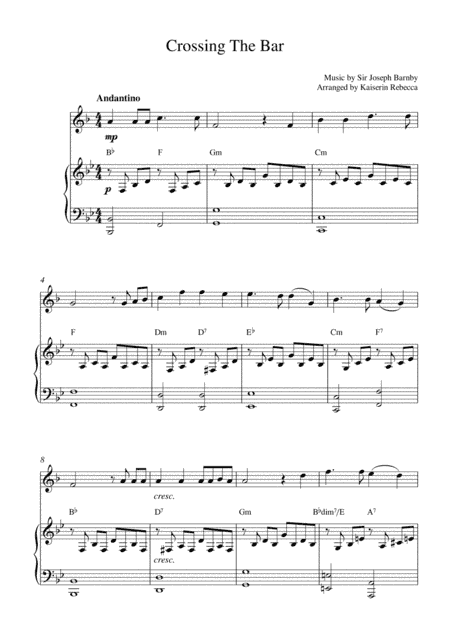 Crossing the Bar (arr. Kaiserin Rebecca)
