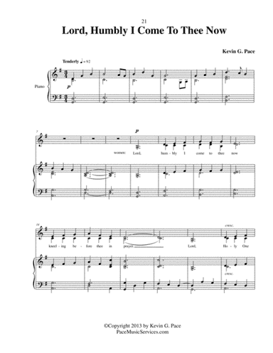Lord, Humbly I Come To Thee Now - SATB choir with piano accompaniment from Sacred Choral  Anthems