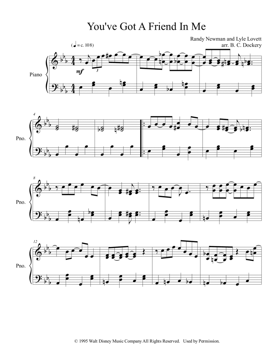 You've Got A Friend In Me (arr. B. C. Dockery)