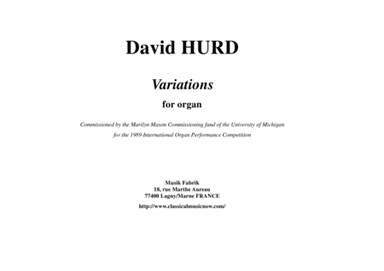 David Hurd: Variations for organ
