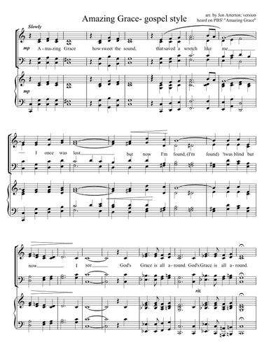 Amazing Grace - Appalachain style (arr. Jon Arterton)