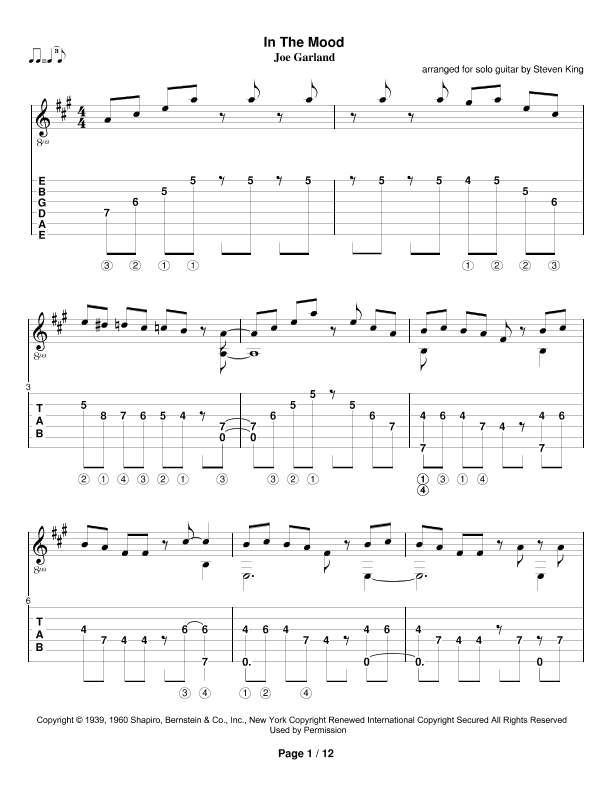 In The Mood (arr. Steven King)