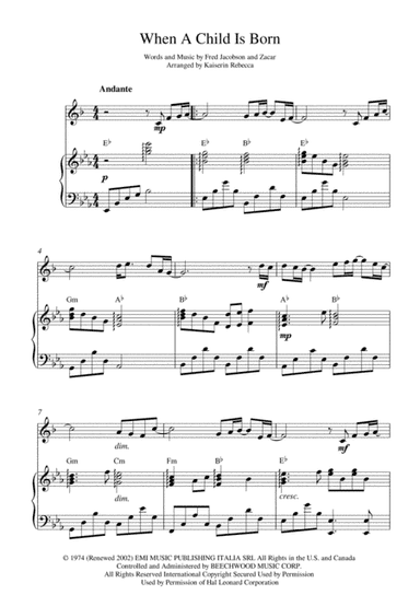 When A Child Is Born (arr. Kaiserin Rebecca)