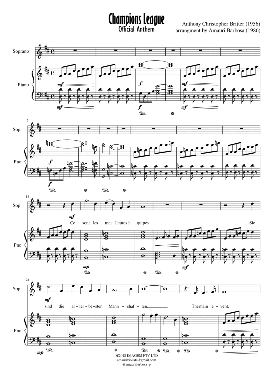 Champions League (arr. Amauri Barbosa)