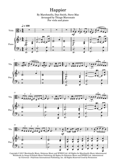 Happier (arr. Thiago Marconato)