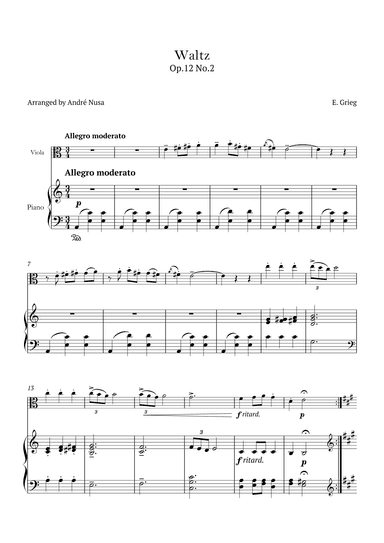 Lyric Pieces Op.12 No.3 (arr. André Nusa)
