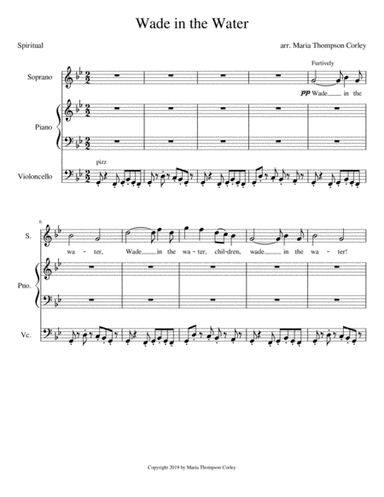 Wade in the Water (high voice, piano and cello) (arr. Maria Thompson Corley)