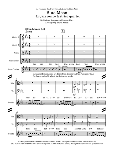 Blue Moon (arr. Bruce Abbott)