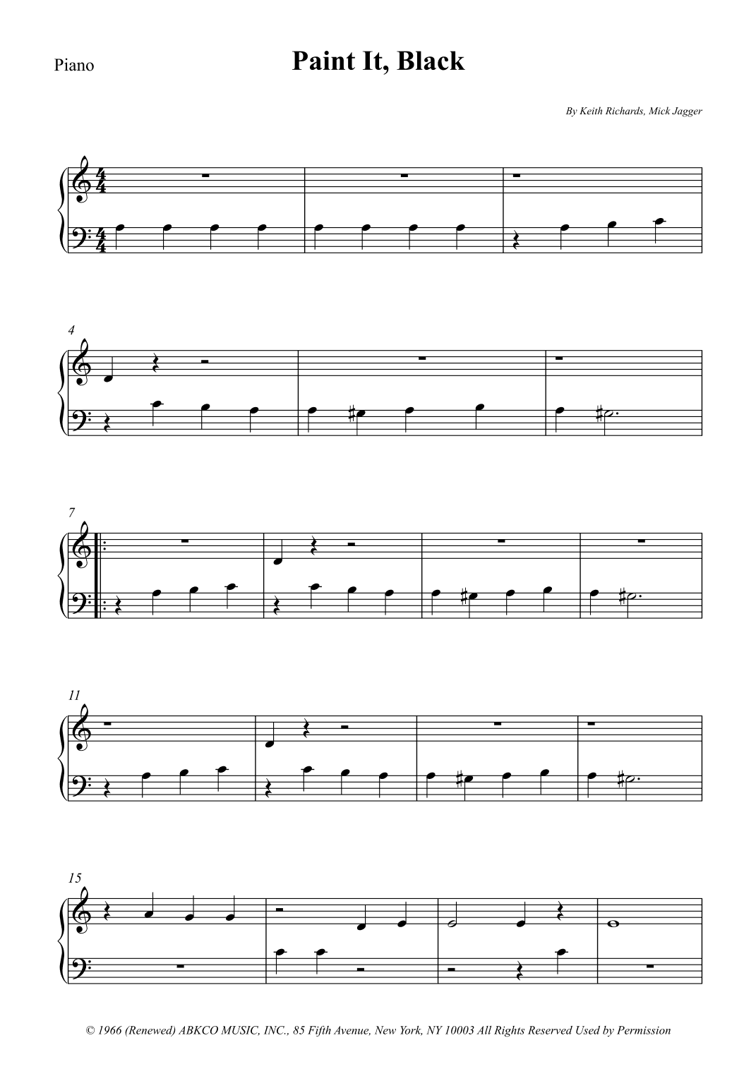 Paint It, Black (arr. Wesley S. SIlva)
