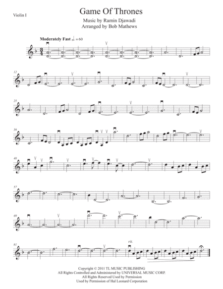 Game Of Thrones (arr. Bob Mathews)