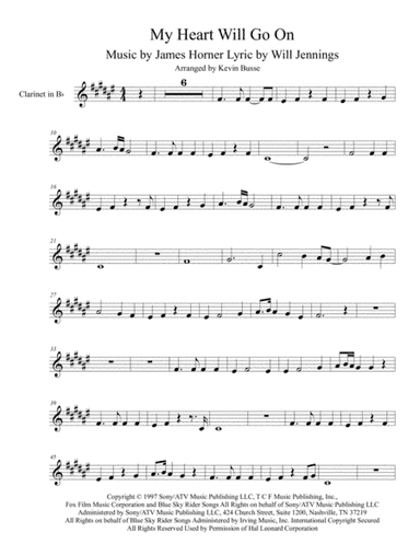 My Heart Will Go On (Love Theme from Titanic) (arr. Kevin Busse)