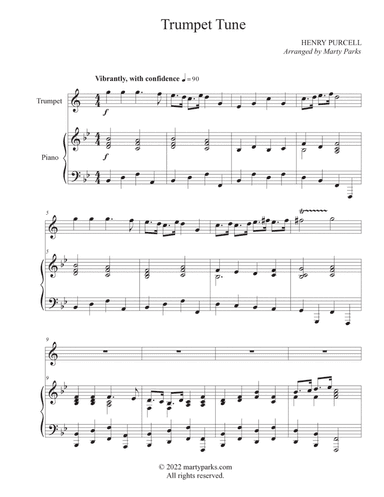 Trumpet Tune (Trumpet-Piano) (arr. Marty Parks)