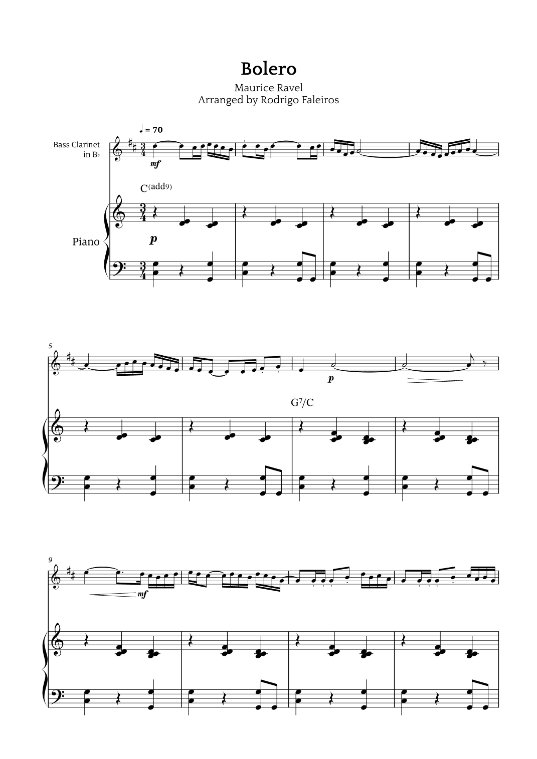 Bolero (arr. Rodrigo Faleiros)