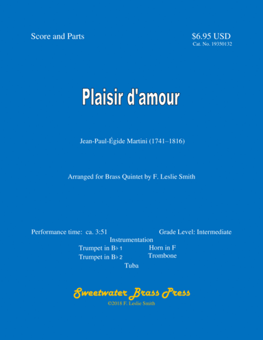 Plaisir d'amour (arr. F. Leslie Smith)
