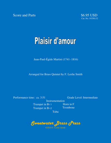 Plaisir d'amour (arr. F. Leslie Smith)