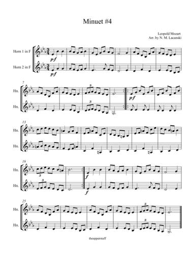 Minuet #4 (arr. Nick Lacanski)