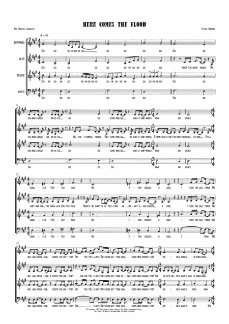Here Comes The Flood (arr. Anders Lindqvist)
