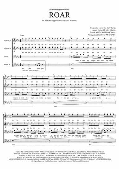 Roar (arr. Stefan Wyatt)
