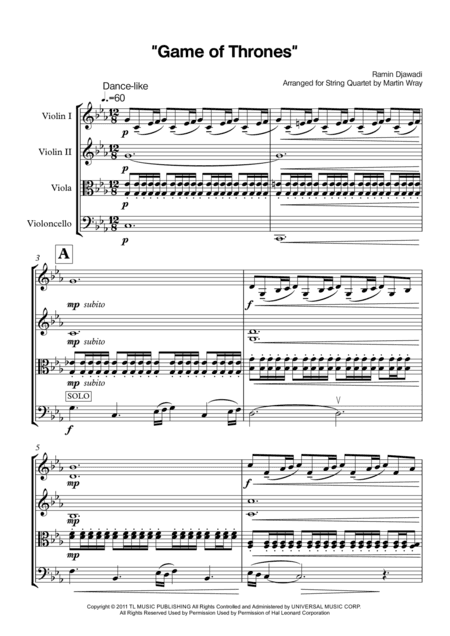 Game Of Thrones (arr. Martin Wray)