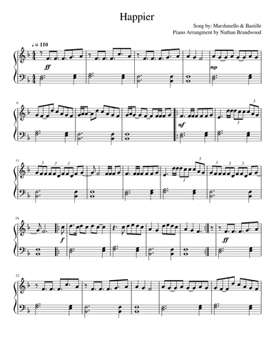 Happier (arr. Nathan Brandwood)