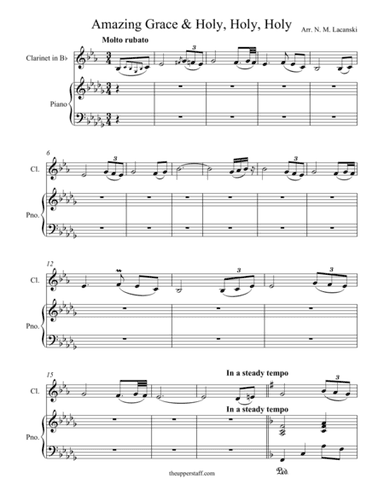 Amazing Grace and Holy, Holy, Holy (arr. theupperstaff.com)