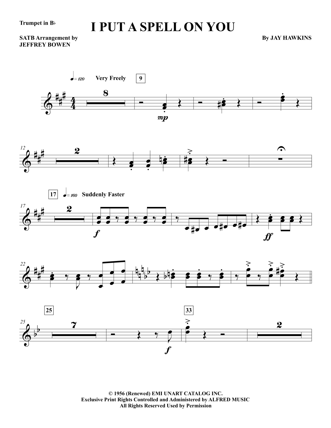 I Put A Spell On You (arr. Jeffrey Bowen)