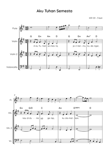 Here I am, Lord / Aku Tuhan Semesta - Score Only (arr. Angie Wiranata)