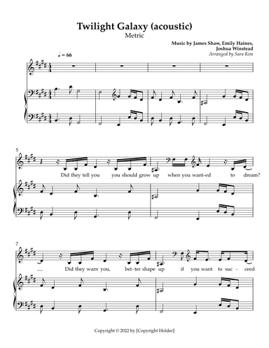 Twilight Galaxy (arr. Sara Kim)