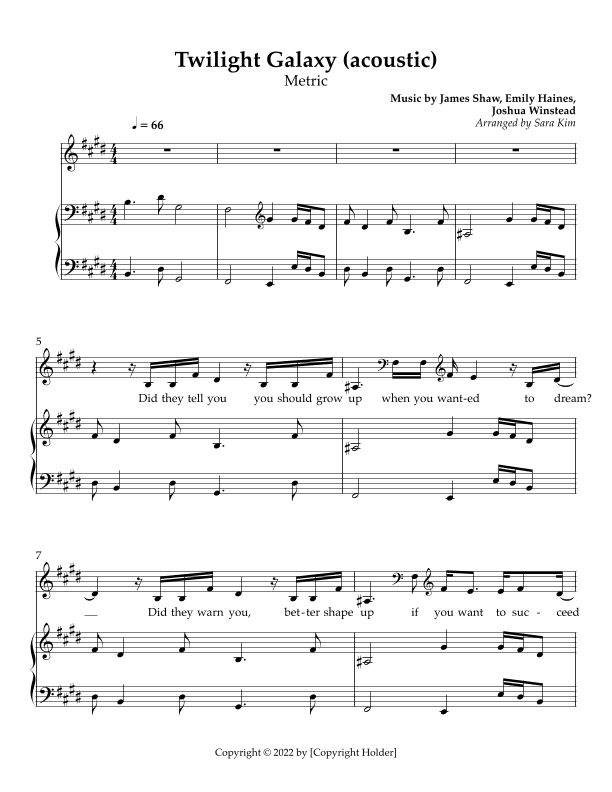 Twilight Galaxy (arr. Sara Kim)