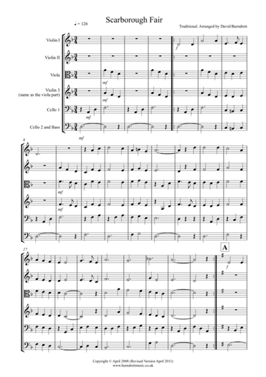 Scarborough Fair for String Orchestra (arr. David Burndrett)