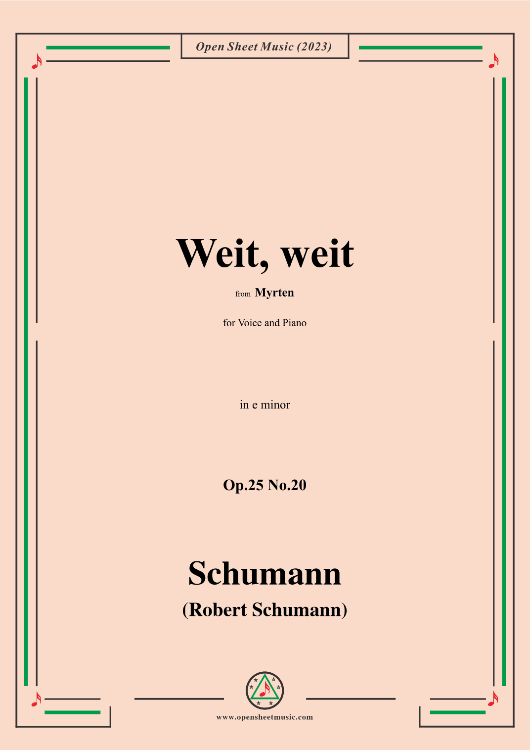 R. Schumann-Weit,weit,Op.25 No.20,from Myrten,in e minor (arr. OSM Press)