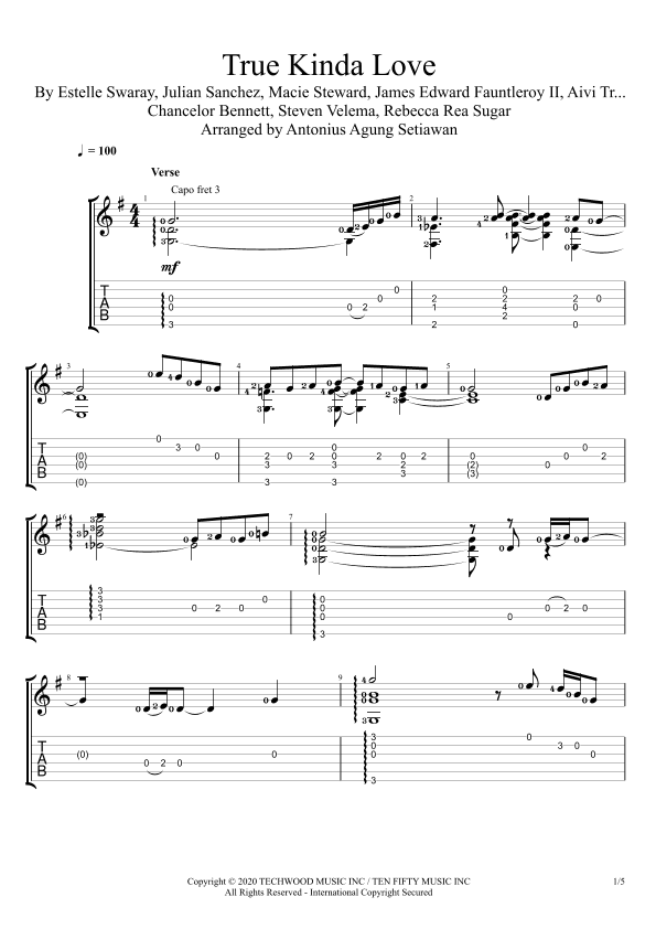 True Kinda Love (arr. Antonius Agung Setiawan)